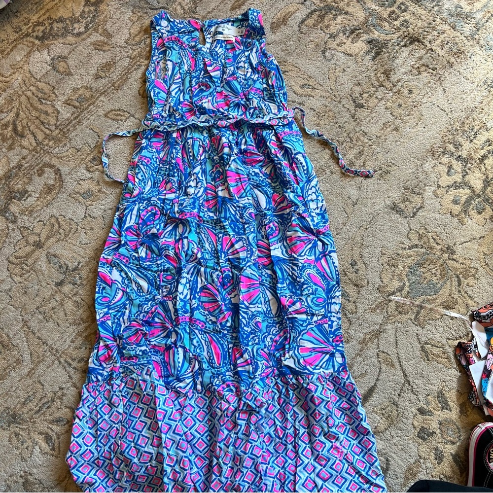 Lilly Pulitzer for Target Vibrant Blue and Pink Maxi Dress